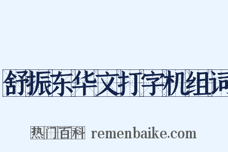 舒振东华文打字机组词是什么意思的图片